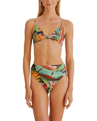 Farm Rio Banana Foliage Hot Pant In Green