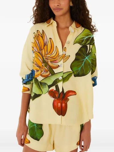 Farm Rio Banana Grapes Shirt Banana Grapes Yellow In Multi