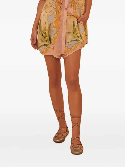 Farm Rio Banana-print Drawstring Shorts In Multi
