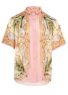 Farm Rio Banana Royalty Kaleidoscope Shirt In Green