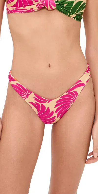 Farm Rio Banana Wings Low Bikini Bottoms Banana Wings Pink