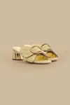 Farm Rio Banana Yellow Daisy Heeled Mule