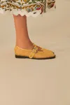 Farm Rio Banana Yellow Square Toe Ballerina