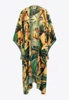 Farm Rio Bananart Printed Long Kimono In Multicolor