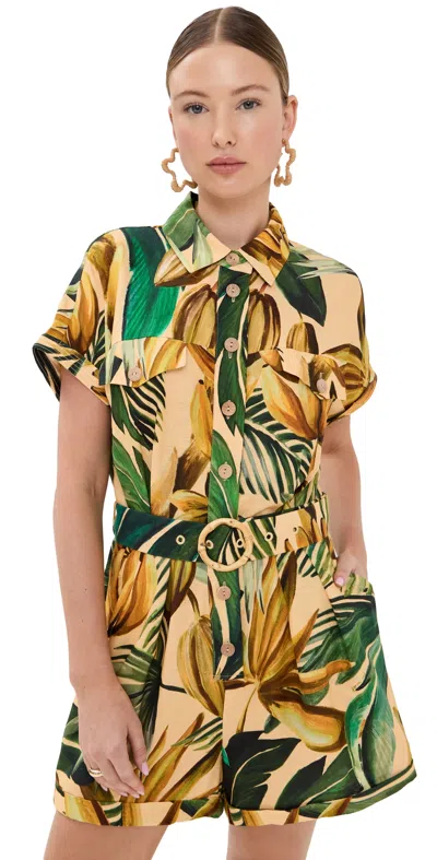 Farm Rio Bananart Yellow Romper Bananart Yellow