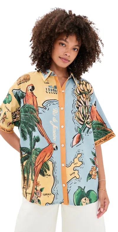 Farm Rio Beaches Path Shirt Beaches Path Multicolor