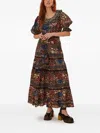 Farm Rio Ruffled Printed Cotton-voile Maxi Dress In Multi