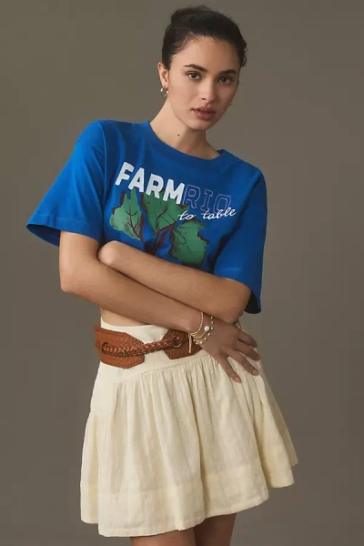 Farm Rio Beet Farm Relaxed Graphic Tee In Blue