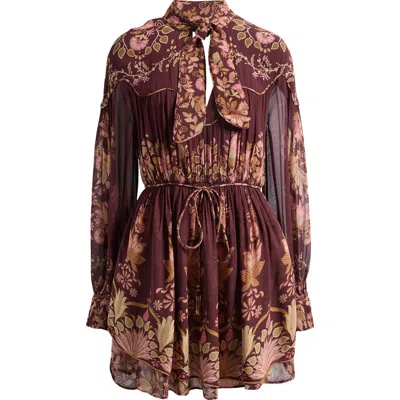Farm Rio Bella Floral Long Sleeve Minidress