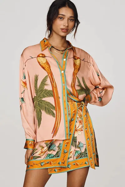 Farm Rio Floral-print Wrap-style Skirt In Multi