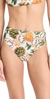 FARM RIO BIRIBA HOT PANTS DOUBLE BIKINI BOTTOMS BIRIBA OFF-WHITE