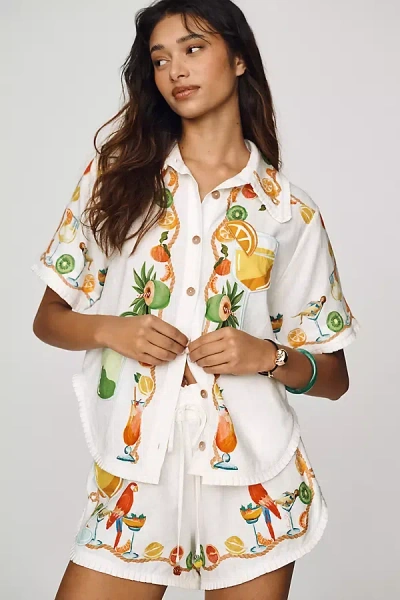 Farm Rio Biricutio Scarf Shorts In White