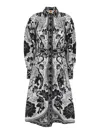 Farm Rio Flower Leopards Off-white Mini Dress Flower Leopards Off-white In White/black
