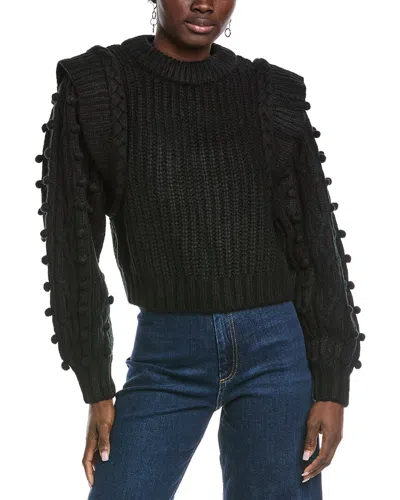 Farm Rio Black Braided Sweater