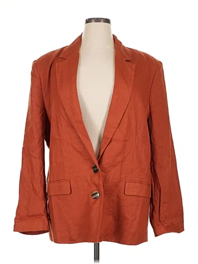 Pre-owned Farm Rio Blazer Jacket In Orange