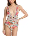 Farm Rio Bloom Garden One Piece In Pink