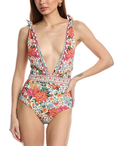 Farm Rio Bloom Garden One Piece In Pink