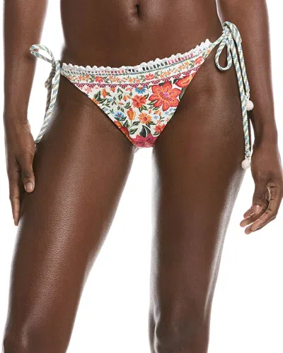 Farm Rio Bloom Garden Tie Side Bikini Bottom In Pink