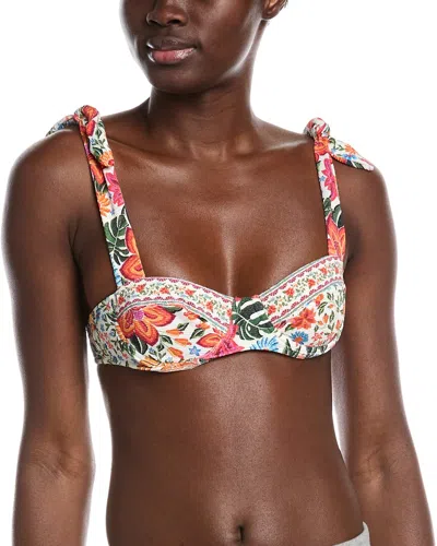 Farm Rio Bloom Garden Underwire Bikini Top In Pink