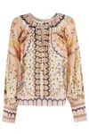 Farm Rio Jaipur Floral Print Poet Blouse