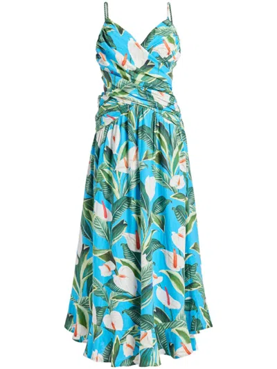 slim fit dress slacks Green Sweet Garden Maxi Dress – FARM Rio main image 0