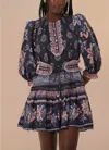 Farm Rio Blue Ayla Mini Dress In Blue Multi In Multi