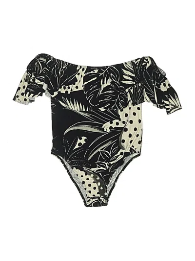 Pre-owned Farm Rio Bodysuit In Black