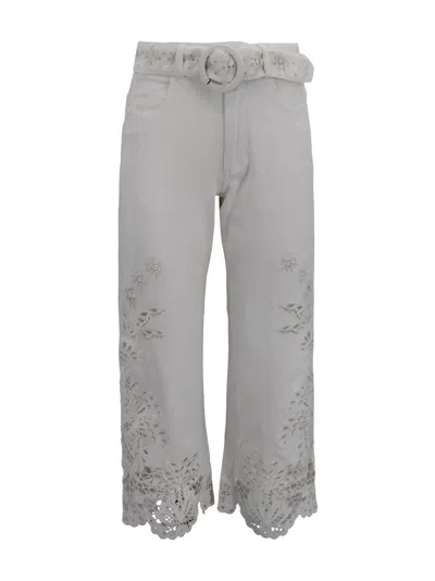 Farm Rio Boho Beauty Richelieu Trousers In White