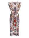 Farm Rio Boho Glam Off-white Midi Dress Boho Glam Off-white In White