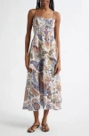 Farm Rio Boho Glam Floral Sundress In Boho Glam Off-white