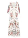 Farm Rio Boho Glam Maxi Dress In White