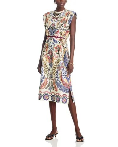 Farm Rio Boho Glam Off White Midi Dress