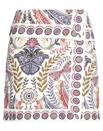 Farm Rio Boho Glam Off-white Skirt Woman Mini Skirt Off White Size 30 Cotton In Multi