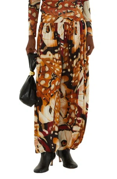 Farm Rio Borbofly Wide Leg Pants In Brown
