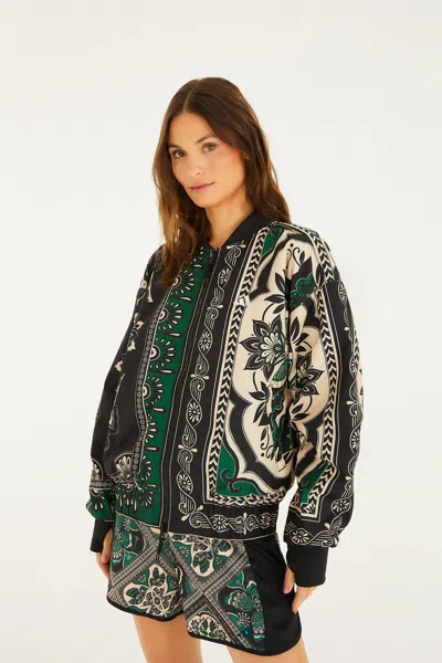Farm Rio Borboho Scarves Black Adidas Jacket In Multi