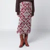 Farm Rio Patterned-jacquard Scallop-hem Midi Skirt In Multi