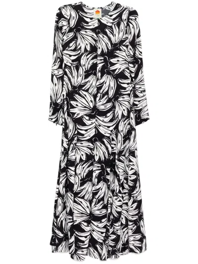 Farm Rio Bossa Banana Dress In Black