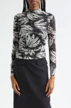 Farm Rio Bossa Banana Black Tulle Blouse Bossa Banana Black In Bossa Banana Black