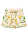 Farm Rio Botanical Beauty Tie Waist Shorts In Multi