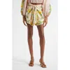 Farm Rio Botanical Beauty Tie Waist Shorts In Multi