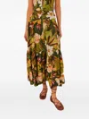 Farm Rio Botanical Forest-print Crop Top In Gold