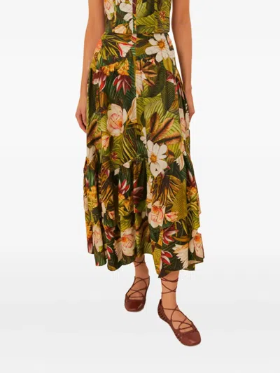 Farm Rio Botanical Forest-print Crop Top In Multi
