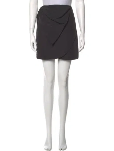 Pre-owned Farm Rio Bow Accents Mini Skirt In Black