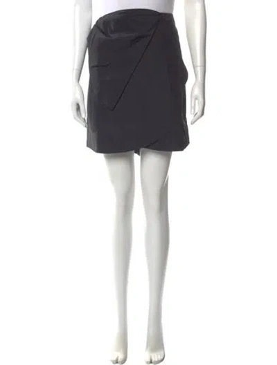 Pre-owned Farm Rio Bow Accents Mini Skirt In Black
