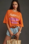 Farm Rio Tropical Fish Cotton Graphic T-shirt In Orange