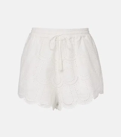Farm Rio Broderie Anglaise Cotton Shorts