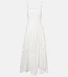 Farm Rio Womens Richilieu Embroidered Linen-blend Midi Dress Off-white Xs