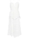 Farm Rio Laise Cotton-poplin Midi Dress In White