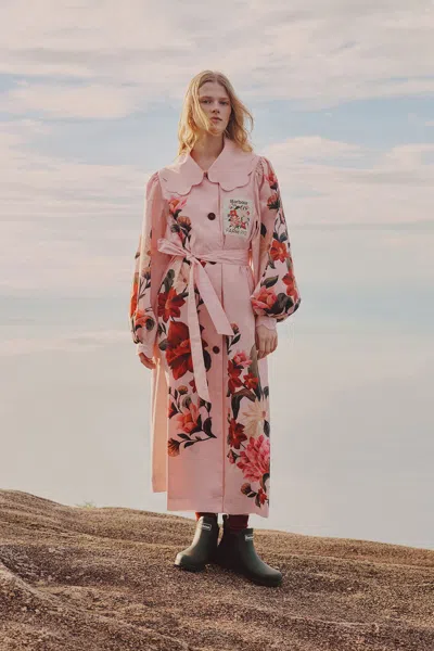Farm Rio Bromelia Trench Coat In Multi