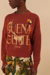 Farm Rio Brown Buena Gente Sweatshirt In Brown